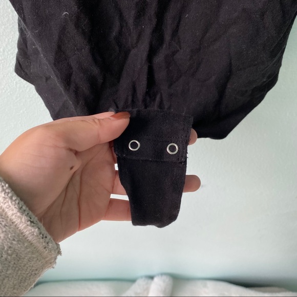 Garage Black Bodysuit with Tie Detail - Picture 3 of 4